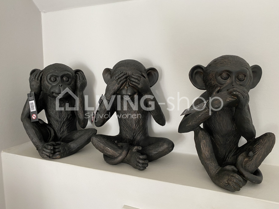 Apen horen zien zwijgen J-LINE beelden online @ LIVING-shop.eu